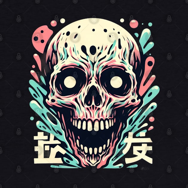 Pastel skull horror by Evgmerk